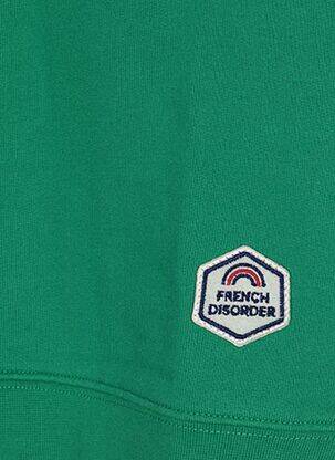 Sweat-shirt coupe cintrée manches longues vert FRENCH DISORDER enfant