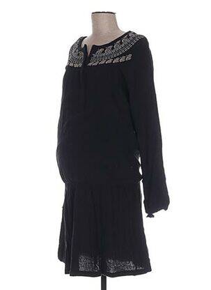 Robe maternité col rond noir COLLINE femme