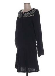 Robe maternité col rond noir COLLINE femme