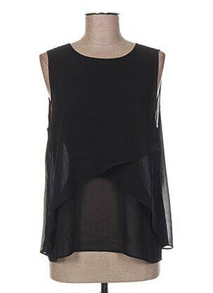 Top coupe fluide sans manche noir SO ESSENTIAL femme