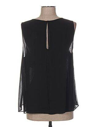 Top coupe fluide sans manche noir SO ESSENTIAL femme