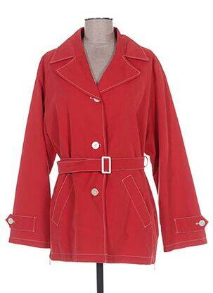 Trench rouge CENTER COAT pour femme