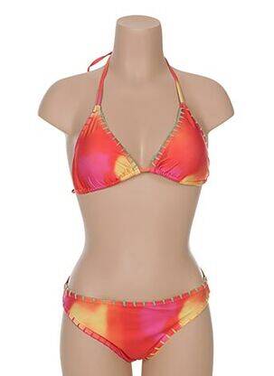 Maillot de bain 2 pièces orange VALEGE pour femme