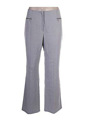 Pantacourt taille haute taille haute gris JC TRIGON femme