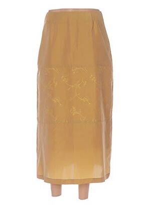 Jupe longue fermeture zippée au dos jaune BETTY BOOM femme