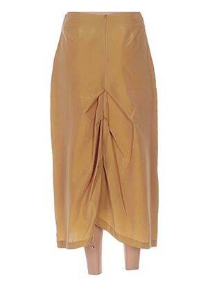 Jupe longue fermeture zippée au dos jaune BETTY BOOM femme