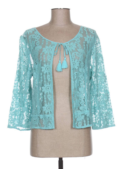 Gilet manches longues bleu AGATHE & LOUISE pour femme