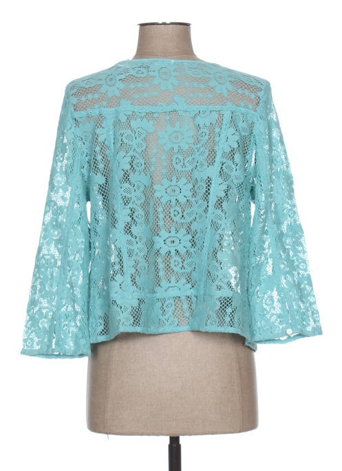 Gilet manches longues bleu AGATHE & LOUISE pour femme