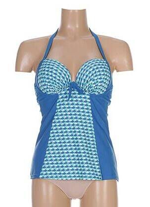 Top de bain bretelles élastiquées ajustables bleu CURVY KATE femme