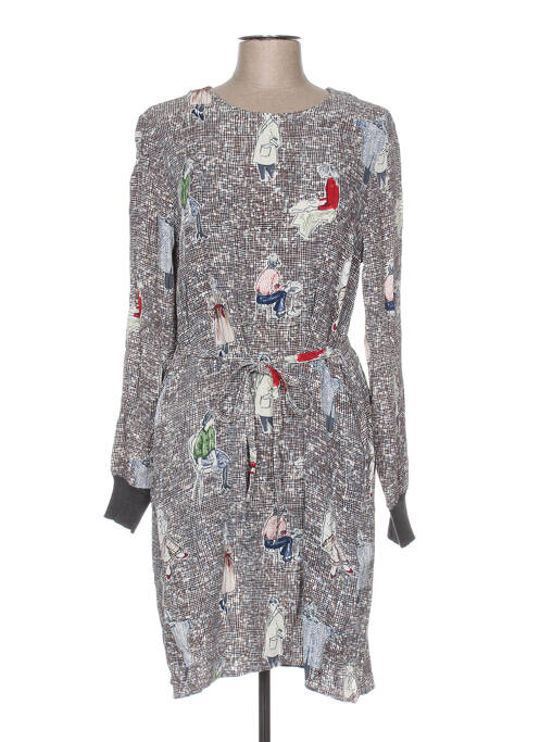 Robe mi-longue marron NICE THINGS pour femme