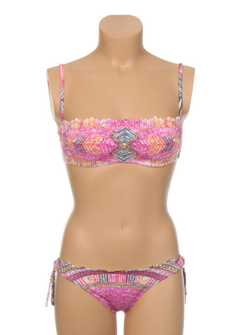 Maillot de bain 2 pièces rose PIN UP pour femme