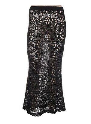 Jupe longue coupe droite noir JACQUELINE COQ femme