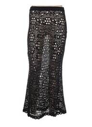 Jupe longue coupe droite noir JACQUELINE COQ femme