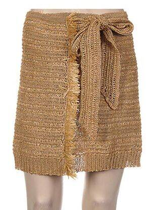 Jupe courte taille normale beige JACQUELINE COQ femme
