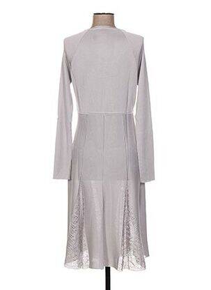 Robe mi-longue manches longues manches longues gris JACQUELINE COQ femme
