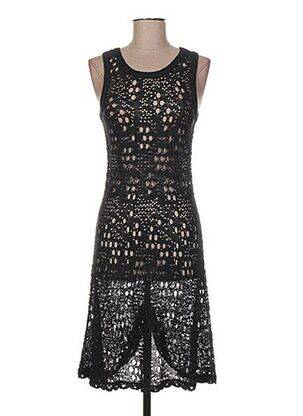 Robe mi-longue sans manche sans manche noir JACQUELINE COQ femme