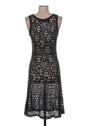 Robe mi-longue sans manche sans manche noir JACQUELINE COQ femme