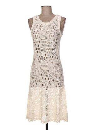 Robe mi-longue sans manche sans manche blanc JACQUELINE COQ femme