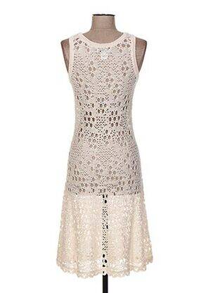 Robe mi-longue sans manche sans manche blanc JACQUELINE COQ femme