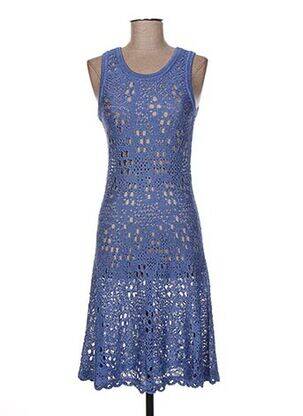 Robe mi-longue sans manche sans manche bleu JACQUELINE COQ femme