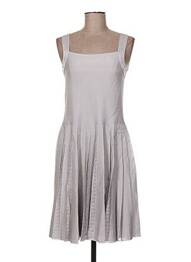 Robe mi-longue fines bretelles gris JACQUELINE COQ femme
