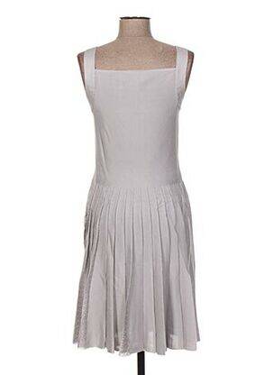 Robe mi-longue fines bretelles gris JACQUELINE COQ femme