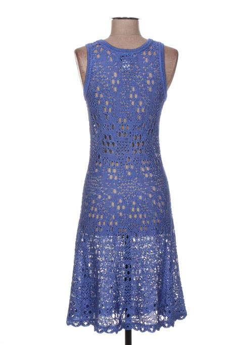 Robe mi-longue bleu JACQUELINE COQ pour femme