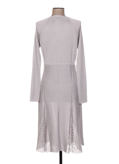 Robe mi-longue gris JACQUELINE COQ pour femme