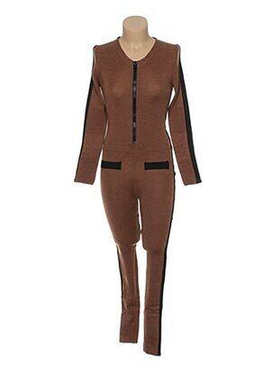 Combi-pantalon marron JACQUELINE COQ femme