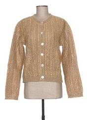 Gilet manches longues marron JACQUELINE COQ pour femme seconde vue