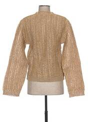 Gilet manches longues marron JACQUELINE COQ pour femme seconde vue