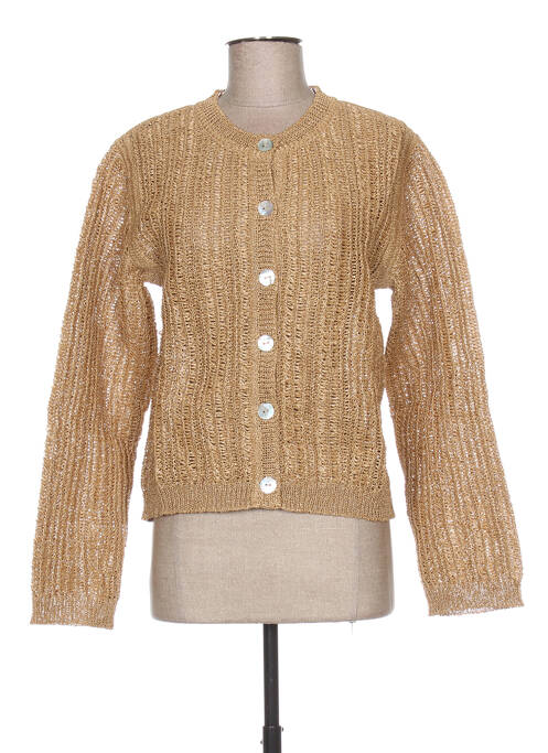 Gilet manches longues marron JACQUELINE COQ pour femme