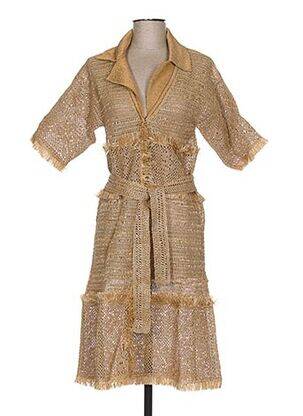 Gilet manches courtes coupe droite marron JACQUELINE COQ femme