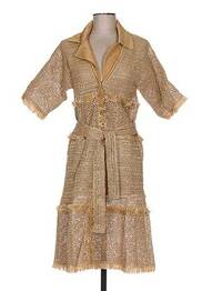 Gilet manches courtes col v marron JACQUELINE COQ femme