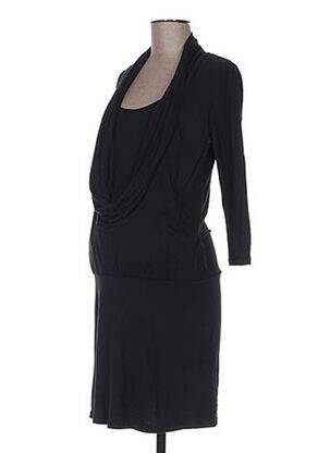 Robe maternité tissage jersey noir COLLINE femme