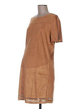 Robe maternité col rond marron COLLINE femme