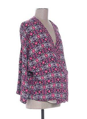 Gilet maternité coupe droite rose COLLINE femme