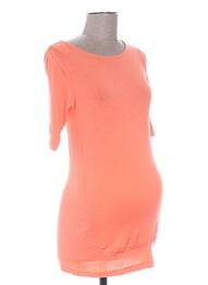 T-shirt / top maternité col rond orange COLLINE femme