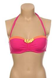 Haut de maillot de bain haut soutien-gorge moulé haut soutien-gorge moulé rose KIWI femme