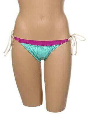 Bas de maillot de bain fermeture liens à nouer bikini bleu KIWI femme