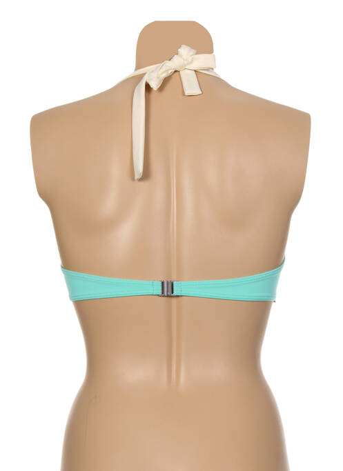 Haut de maillot de bain bretelles élastiquées amovibles haut soutien-gorge moulé bleu KIWI femme