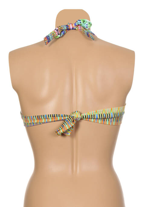 Haut de maillot de bain fermeture liens à nouer haut soutien-gorge moulé vert KIWI femme
