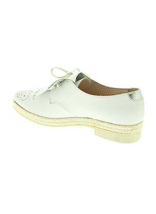 Derbies tissage satiné talon plat jusqu'à 3cm blanc PERTINI femme