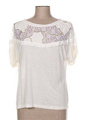 T-shirt coupe cintrée manches courtes blanc VALERIE KHALFON femme