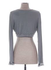 Gilet cache-cœur gris PAIN DE SUCRE pour femme seconde vue