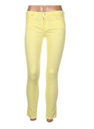Pantalon slim taille basse taille basse jaune TRUSSARDI JEANS femme