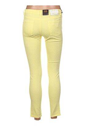 Pantalon slim taille basse taille basse jaune TRUSSARDI JEANS femme