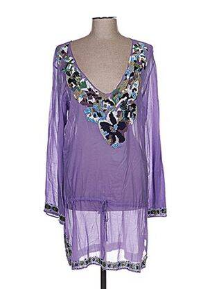Robe courte violet EMAMO pour femme
