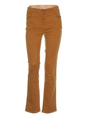 Pantalon slim stretch taille normale jaune COUTURIST femme