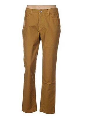Pantalon droit stretch taille normale jaune COUTURIST femme